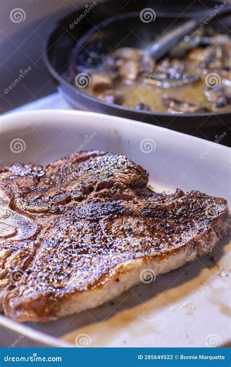 T Bone Steak Dinner with Sides. Stock Photo - Image of chop, portion ...