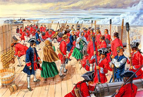 Madame Drucour fires the guns, June–July 1758 at Louisbourg | War art, Seven years' war ...