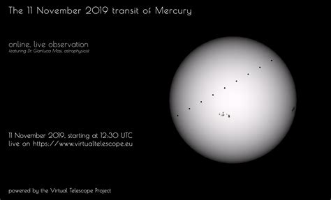 The 11 November 2019 Mercury transit : online observing session - The ...