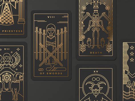 Golden Thread Tarot Deck: A Modern, Unique and Minimal Gold Foil Deck – Labyrinthos