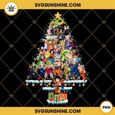 Dragon Ball Z Christmas Tree PNG, Goku Dragon Ball Christmas PNG File