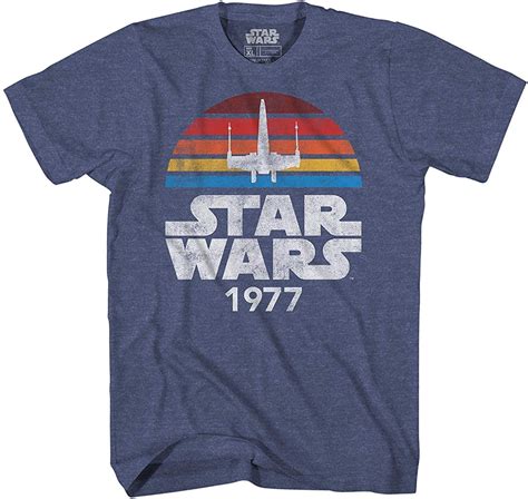 Star Wars - Star Wars 1977 Logo Rainbow Sun X-Wing Classic Retro ...