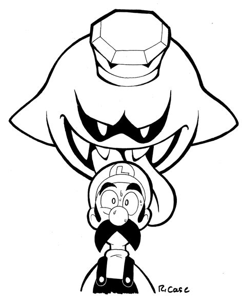 Luigi's Mansion Dark Moon Coloring Pages