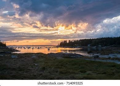 Sand Beach Stonington Maine Sunset Stock Photo 714093325 | Shutterstock