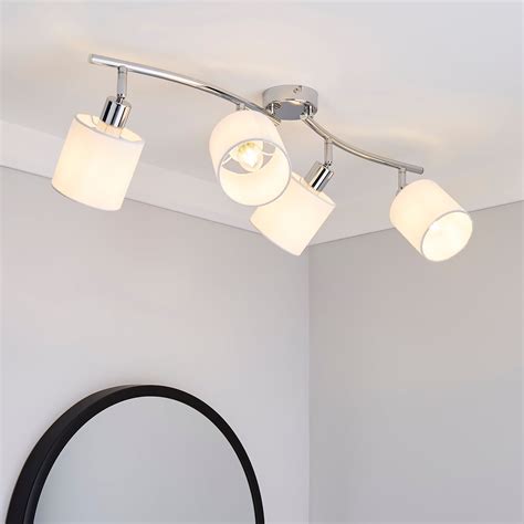 Elva 4 Light White Spotlight Bar in 2021 | Ceiling lights, Ceiling ...