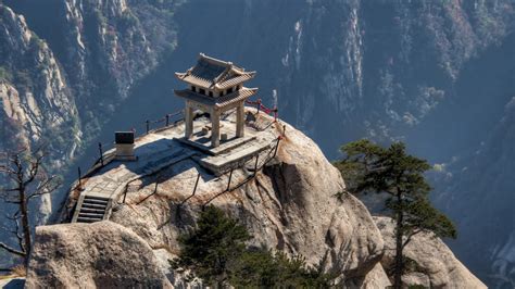 Mount Hua Temple HD Wallpaper – Spiritual Heights