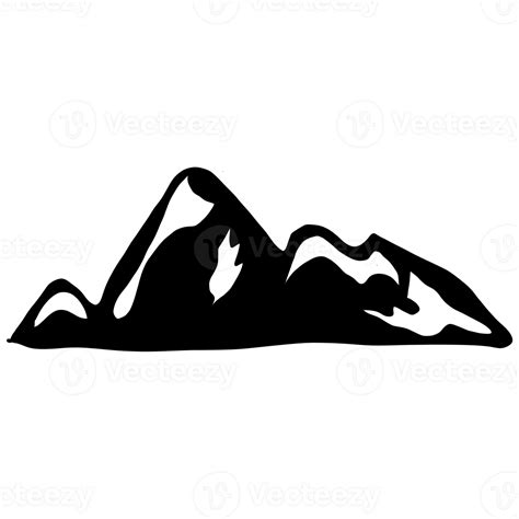 high mountain line drawings, rocky mountains and snowy mountains 27158214 PNG