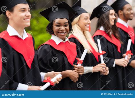 Happy Black Lady Smiling at Camera while Having Graduation Ceremony Stock Photo - Image of ...