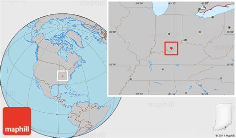 Gray Location Map of Floyd County