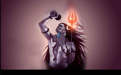 Download Shiv Shankar With Glowing Trishula Wallpaper | Wallpapers.com