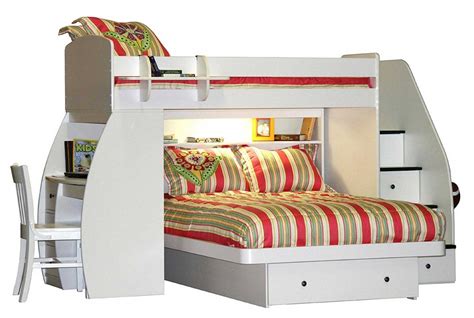 Bunk Beds Full On Bottom Twin On Top - Clifton Black Silver Twin Full Metal Bunk Bed Under Bed ...