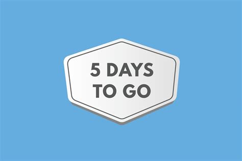 5 days to go countdown template. five day Countdown left days banner design 15374961 Vector Art ...