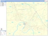 Clarksville Tennessee Zip Code Wall Map (Red Line Style) by MarketMAPS - MapSales