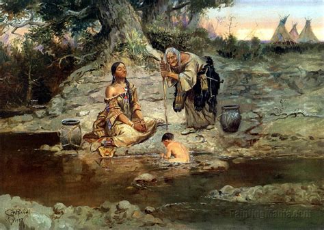 Three Generations by Charles Marion Russell Native American Artwork ...