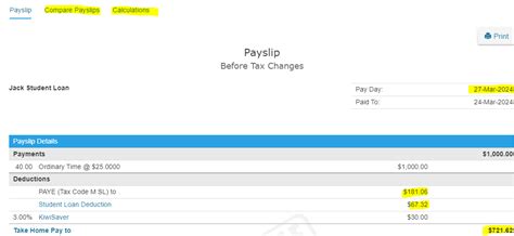 2024 – 2025 TAX Table updates 01 April 2024