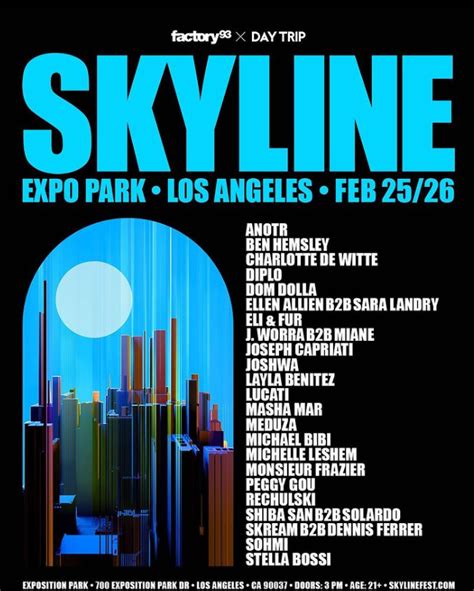 Skyline 2023 lineup dropped : r/avesLA