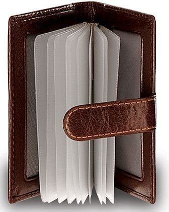 Leather Credit Card Wallet With Plastic Inserts | semashow.com