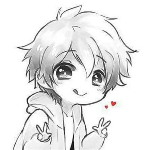 Sketch Chibi Cute Anime Boy Drawing | Wallpaper Anime