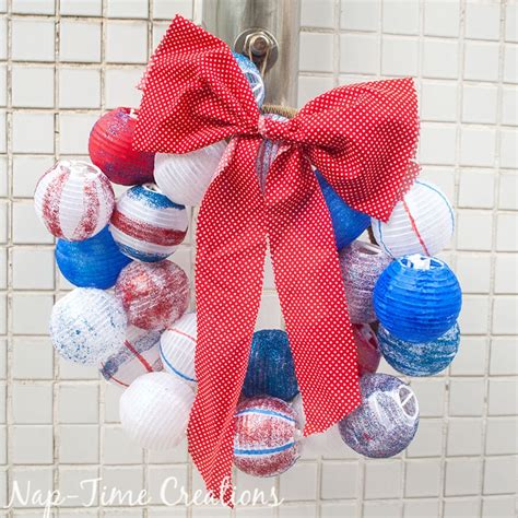 DIY Summer Wreath - Red White and Blue - Life Sew Savory