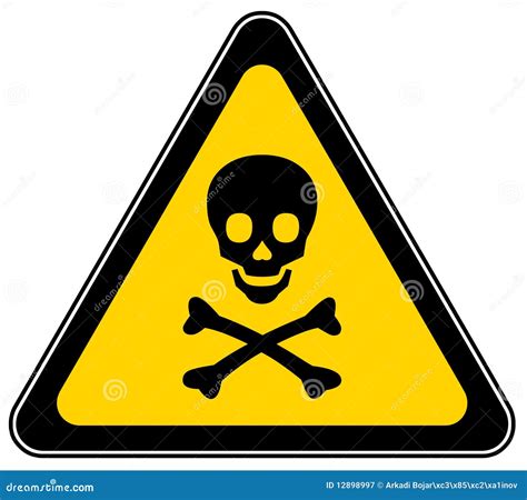 Skull danger sign stock illustration. Image of entry - 12898997