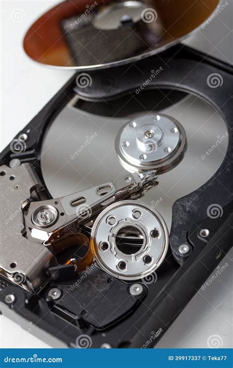 Computer hard disk parts stock image. Image of magnetic - 39917337