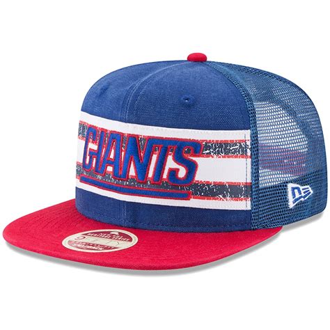 New Era New York Giants Royal/Red Vintage Throwback Stripe 9FIFTY Adjustable Snapback Hat