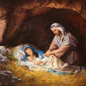 Nativity painting image by Bernadette Larkspur on Christmas | Christmas ...