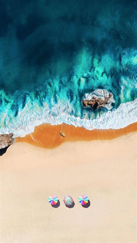 Download iPhone X Beach Realistic Art Wallpaper | Wallpapers.com