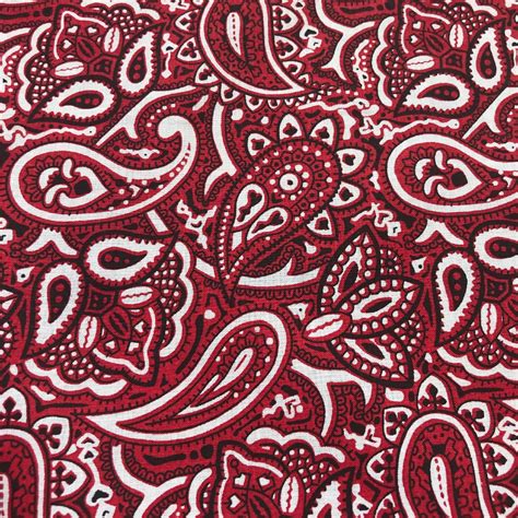 Cotton Bandana Print - Style #2 - Red