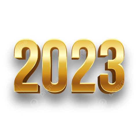 Golden 2023 Happy New Year 3d Text Typography Letters Greetings, 2023 ...