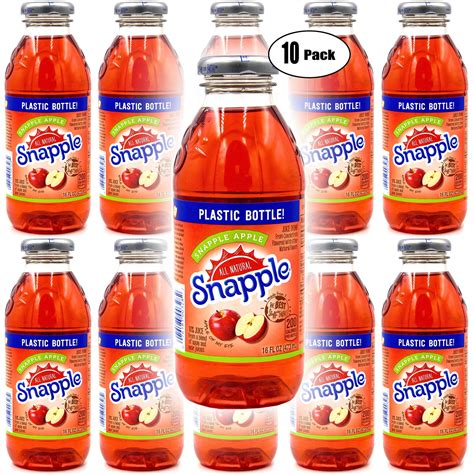 Snapple Apple Iced Tea, 16oz Bottle (Pack of 10, Total of 160 Fl Oz) - Walmart.com