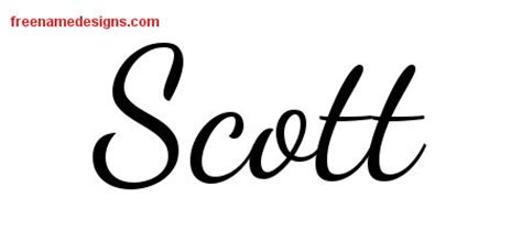 Lively Script Name Tattoo Designs Scott Free Download - Free Name Designs