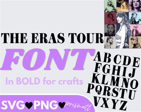 Eras Tour Font in BOLD SVG PNG the Eras Tour the Eras Tour - Etsy