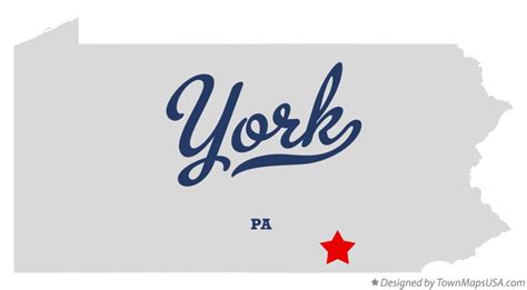 Map of York, PA, Pennsylvania