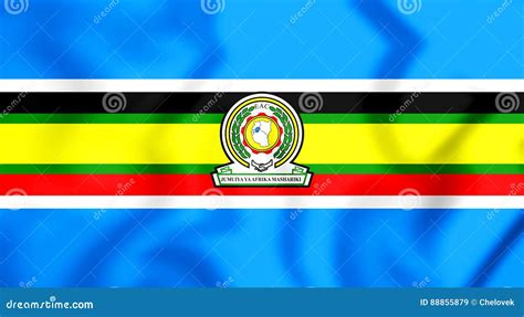 3D East African Community Flag. Stock Illustration - Illustration of fluttering, pleat: 88855879