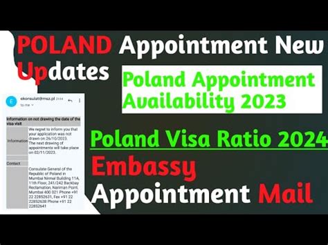 Poland Embassy Appointment || Poland visa appointment update - YouTube