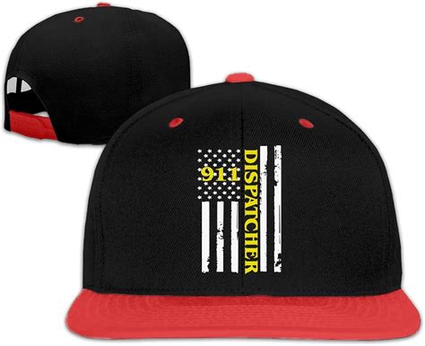 Ccsoixu 911 Dispatcher Thin Gold Line Unisex Hip Hop Flat Brim Snapback Hats Women Men ...