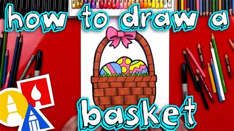 How To Draw An Easter Basket - YouTube