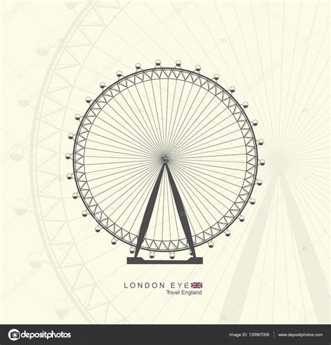 London eye Ferris wheel — Stock Vector © PanaceaDoll #130967008