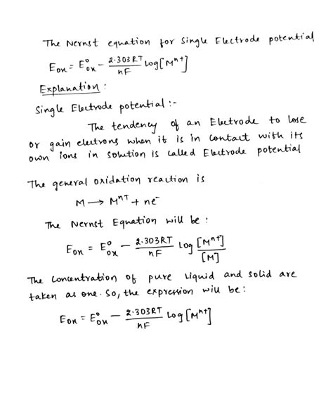 Nernst Equation Definition And Description Science Qu - vrogue.co