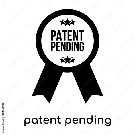 patent pending symbol isolated on white background , black vector sign and symbols Stock Vector ...