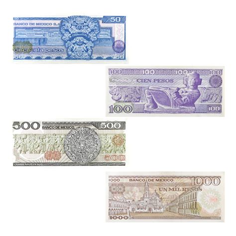 Buy Set Of 8 Mexican Currency Notes - Peso Online | Mintage World