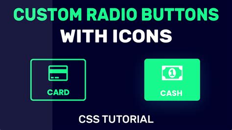 Radio Buttons With Icon | CSS Tutorial | Coding Artist