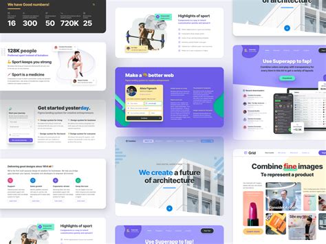 Figma web design templates for a landing page by Roman Kamushken on ...