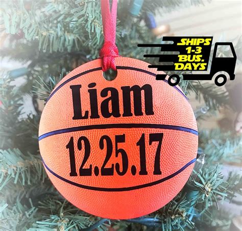 Personalized Basketball Ornaments Christmas Tree Ornaments - Etsy