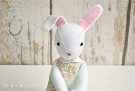 Bunny Doll Pattern Rabbit In A Dress Printable PDF Sewing