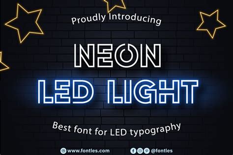 Neon Led Light Font Free - Download Fonts