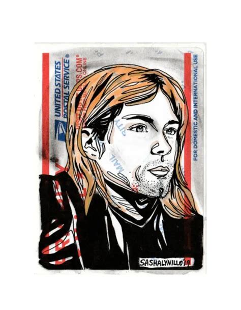 KURT COBAIN RIP Nirvana Spirit Street Art Graffiti Sticker Drawing Priority Mail $25.00 - PicClick