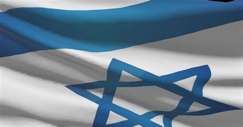 Israel national flag closeup waving animation background 20828204 Stock ...