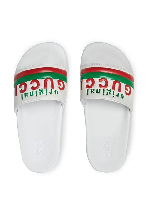 Gucci Kids Original Gucci Slides | White | FARFETCH